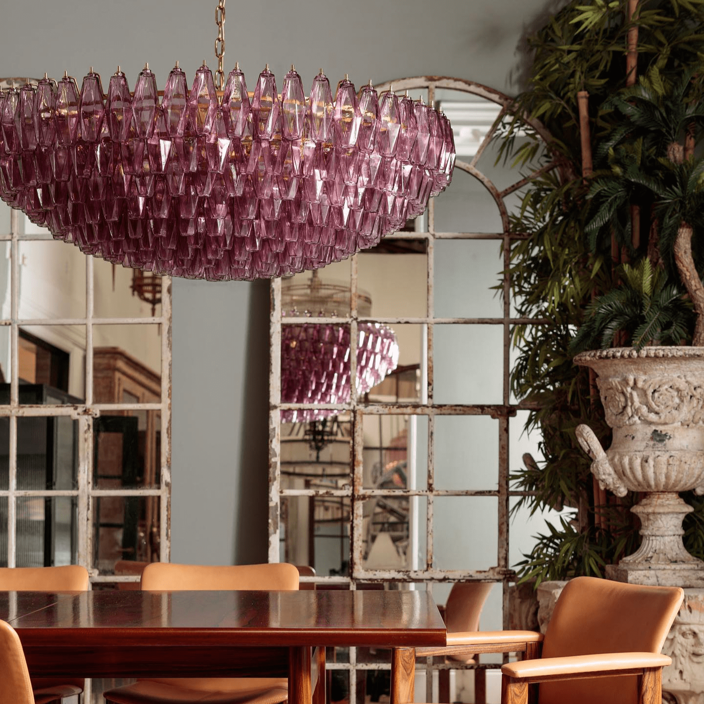 Virelia Polyhedron Murano Glass Chandelier