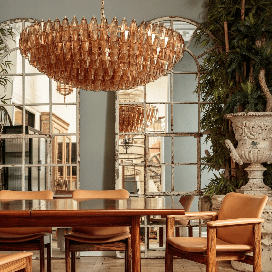 Virelia Polyhedron Murano Glass Chandelier