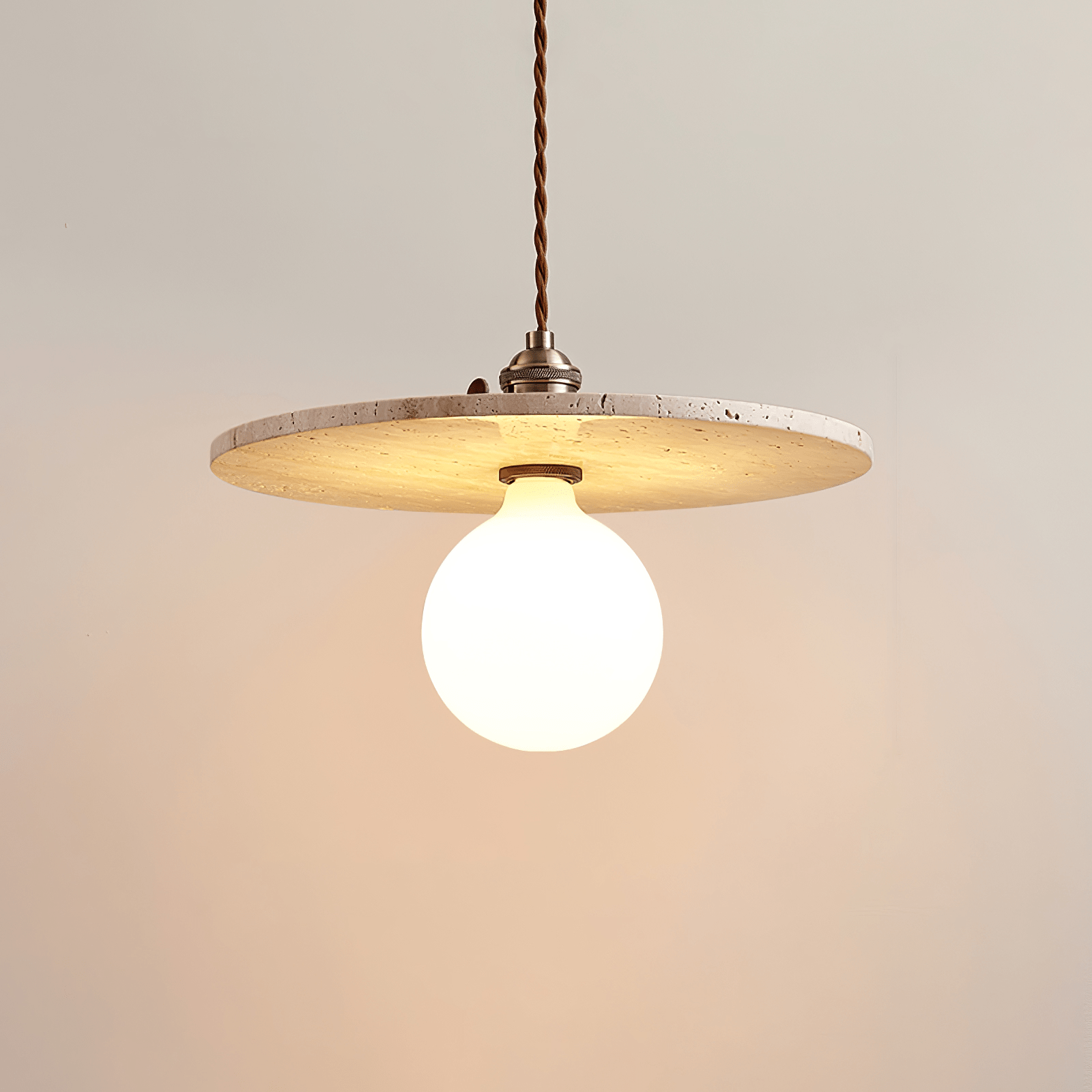 Lunaro Travertine Pendant Light
