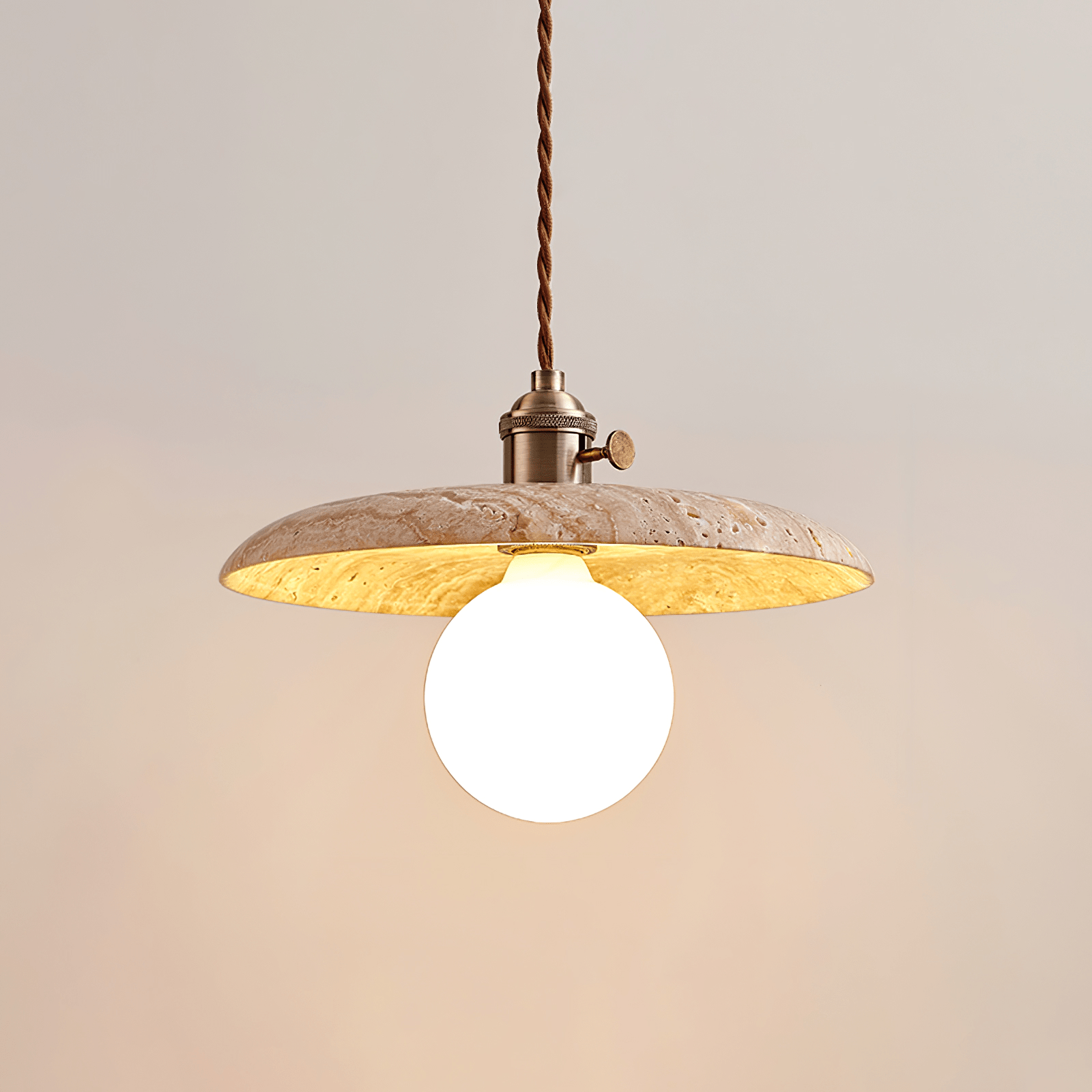 Lunaro Travertine Pendant Light