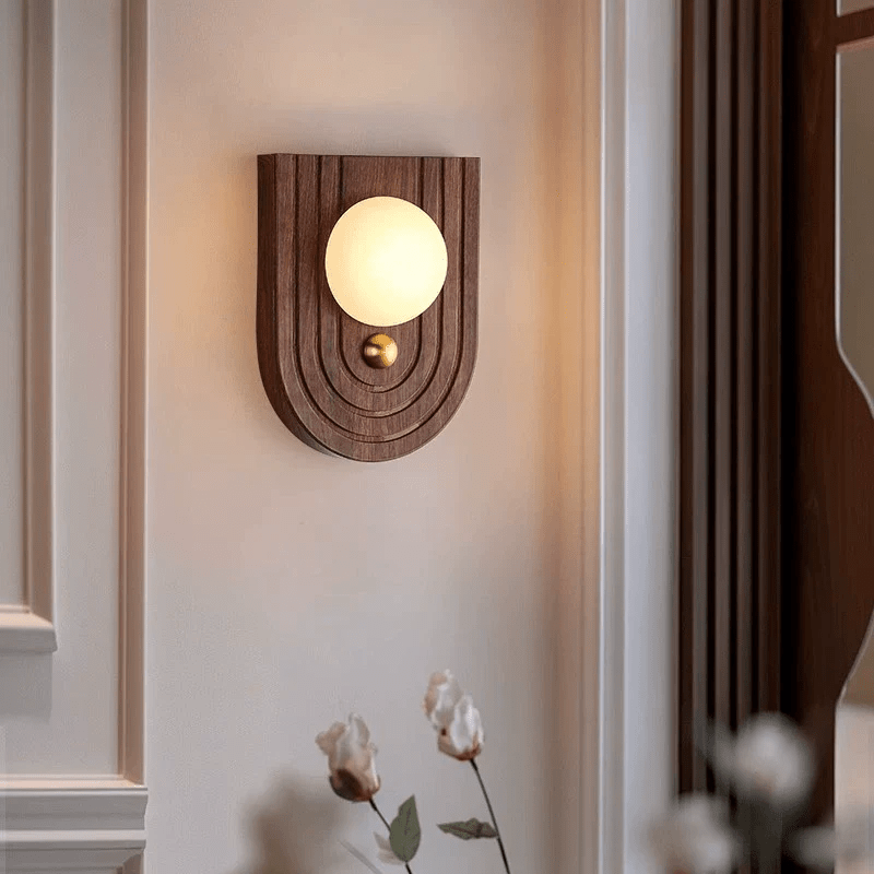 Arden Alabaster Wood Sconce