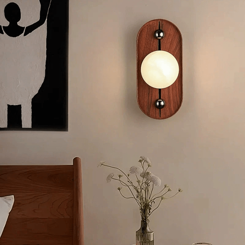 Arden Alabaster Wood Sconce