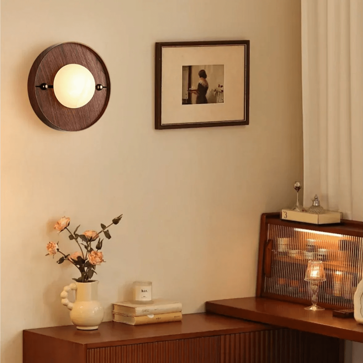Arden Alabaster Wood Sconce