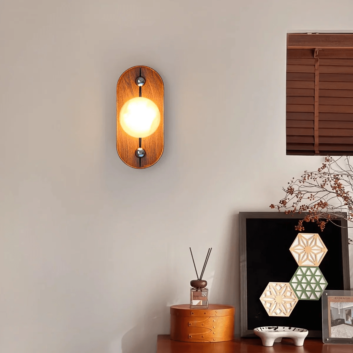 Arden Alabaster Wood Sconce