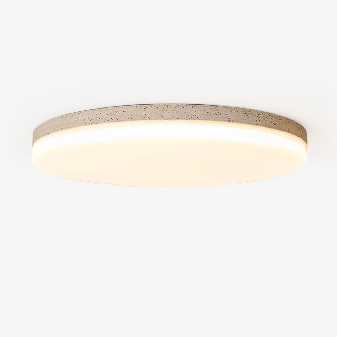 Lunara Travertine Flush Ceiling Light