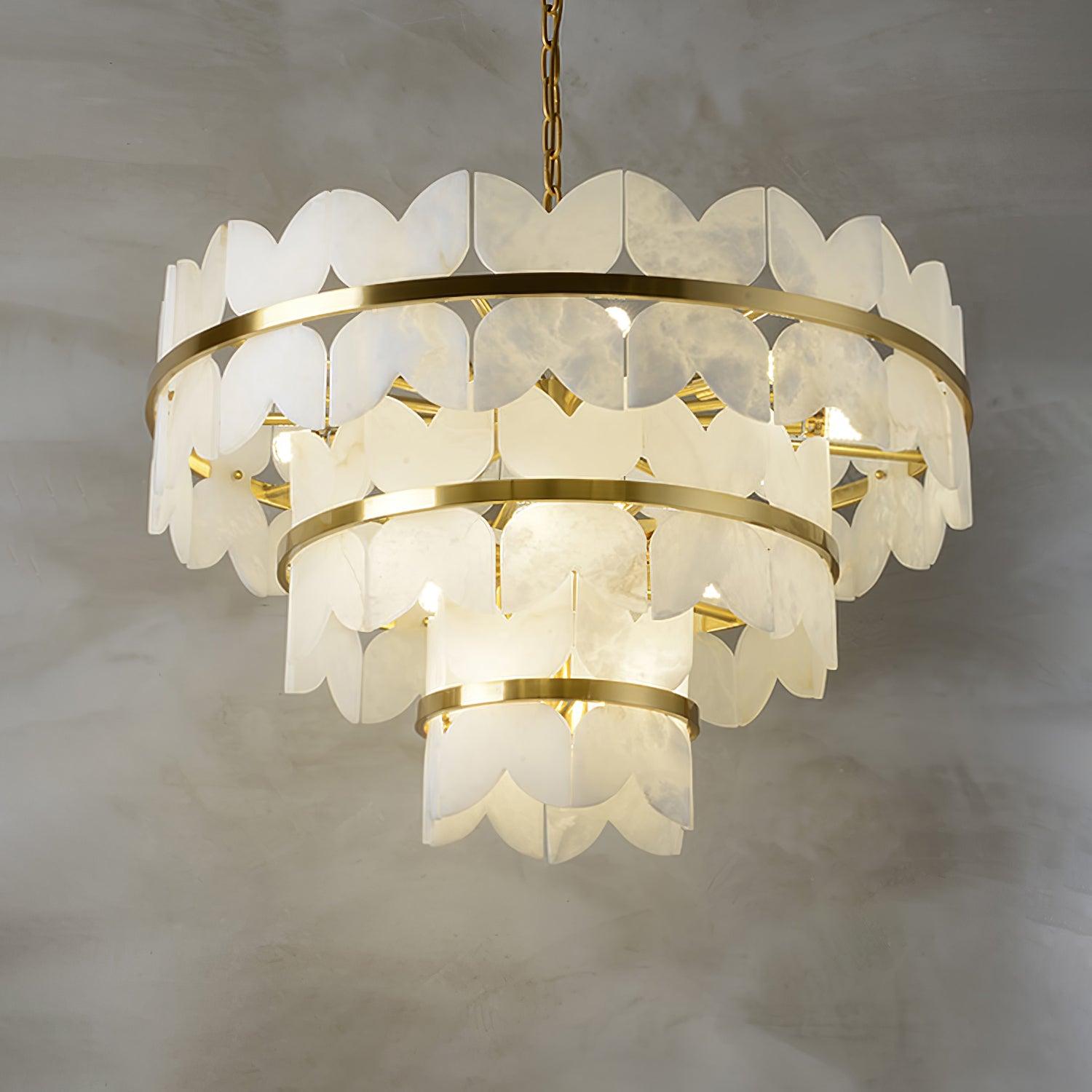 Elara Vintage Alabaster Chandelier