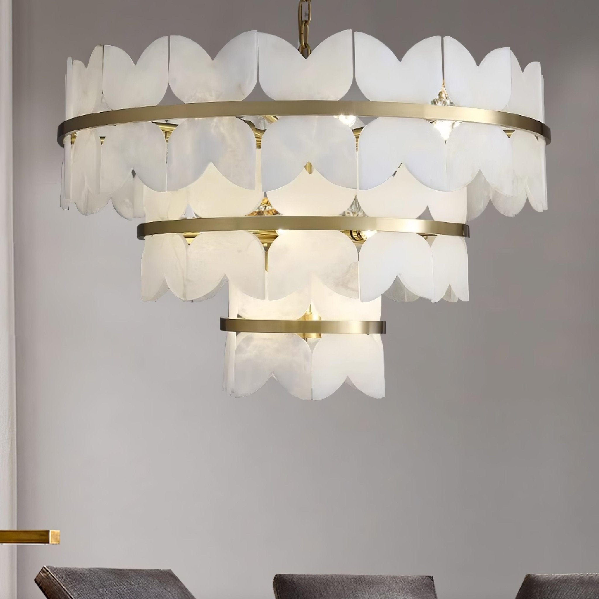 Elara Vintage Alabaster Chandelier