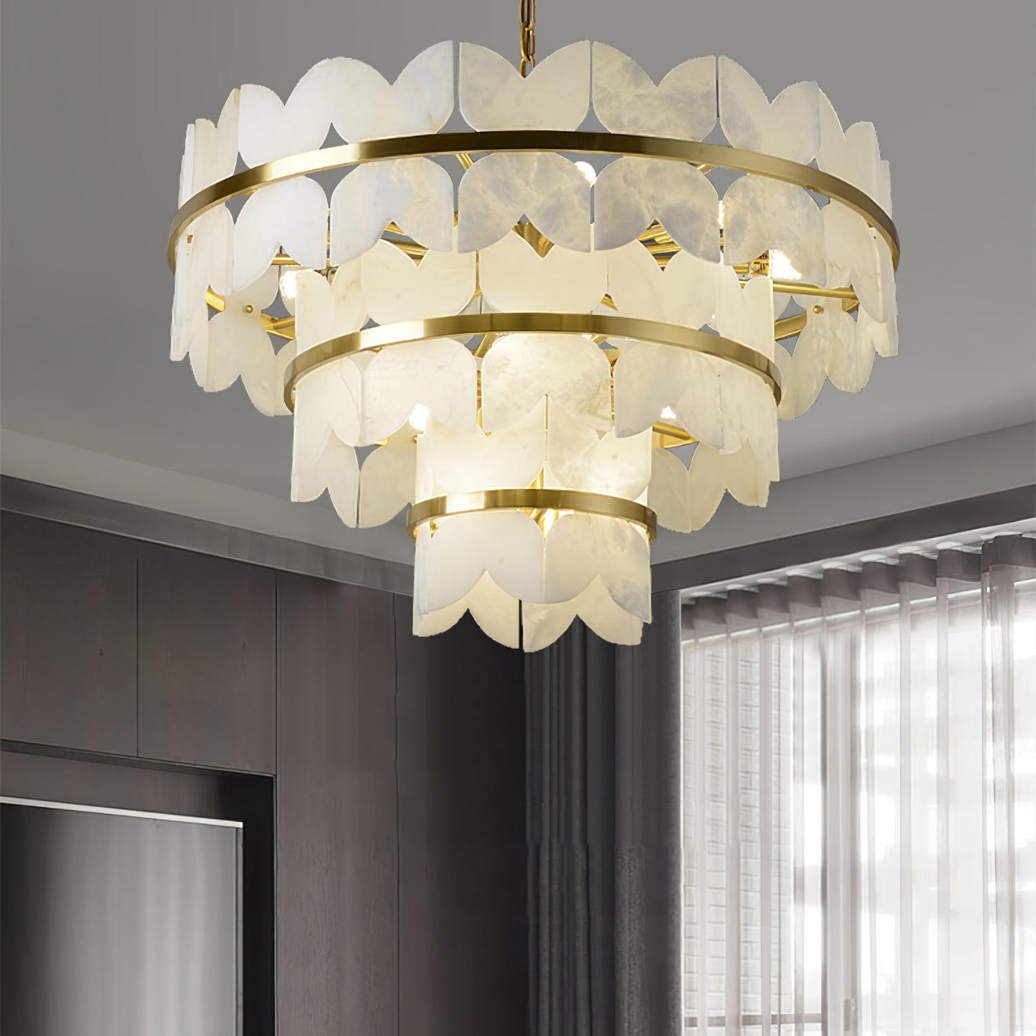 Elara Vintage Alabaster Chandelier