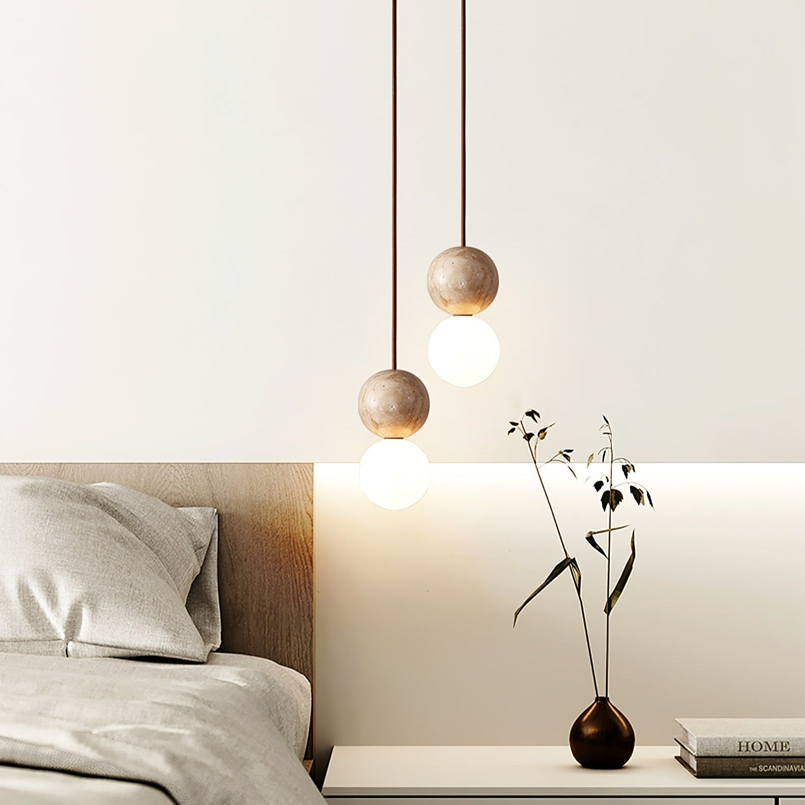 Selene Travertine Whisper Pendant