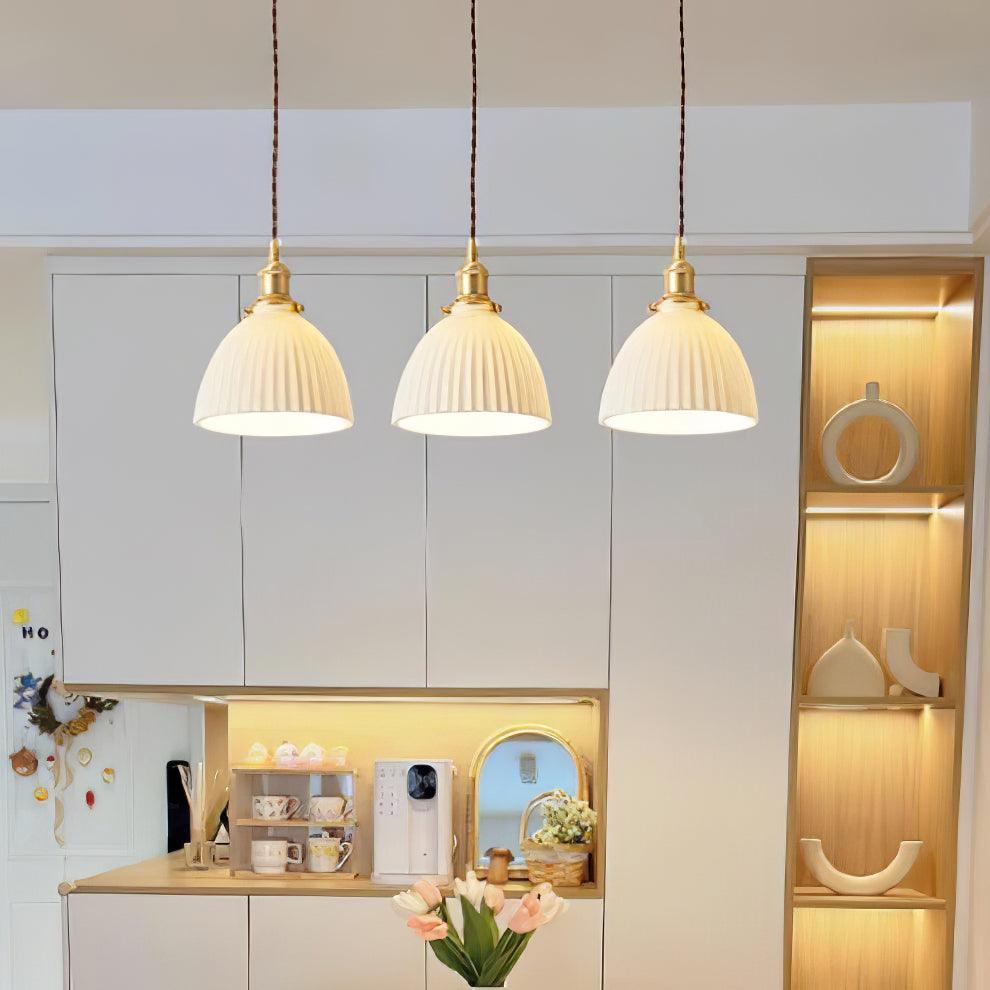 Orviana Ceramic & Brass Pendant Light