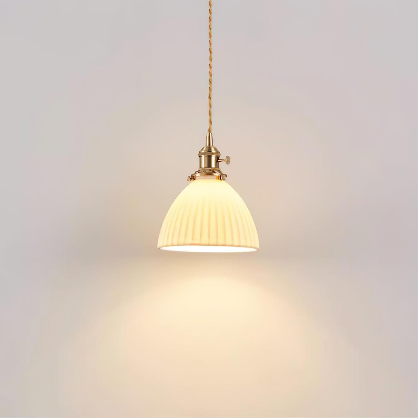 Orviana Ceramic & Brass Pendant Light