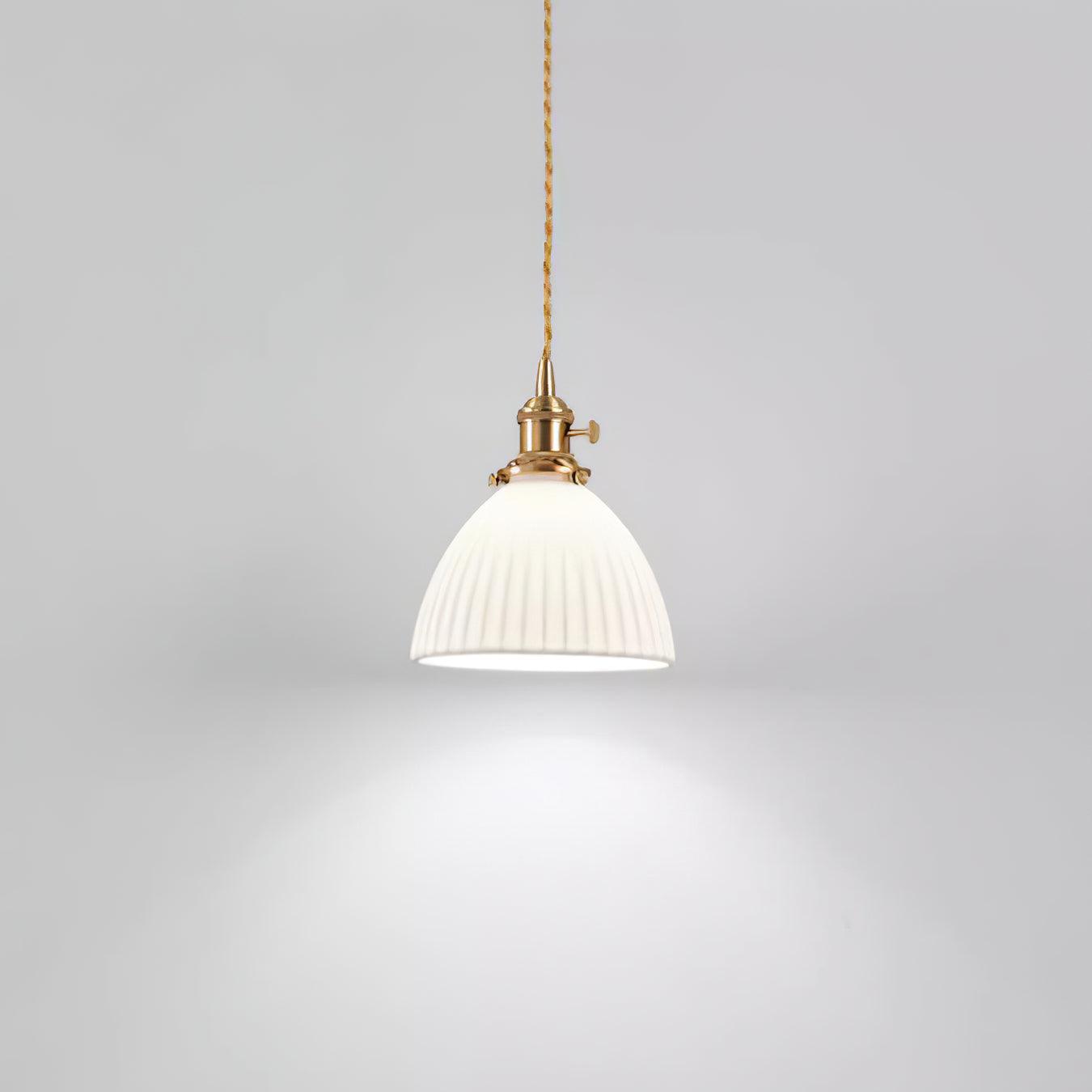 Orviana Ceramic & Brass Pendant Light