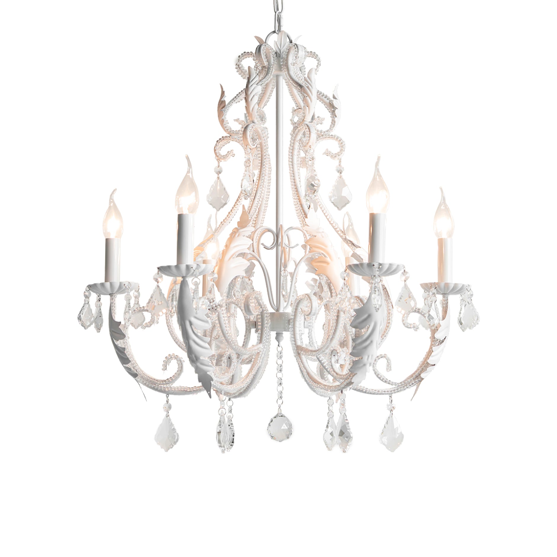Celestira Crystal Bead Candle Chandelier