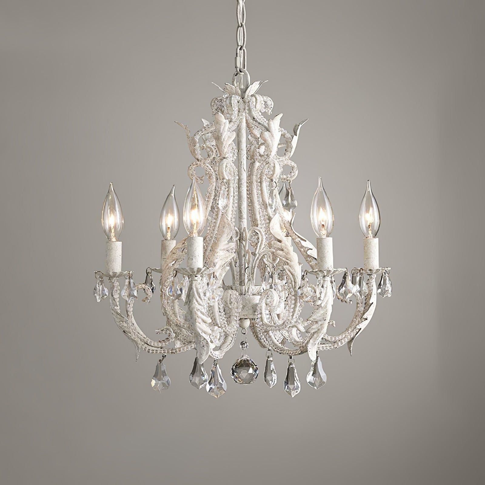 Celestira Crystal Bead Candle Chandelier