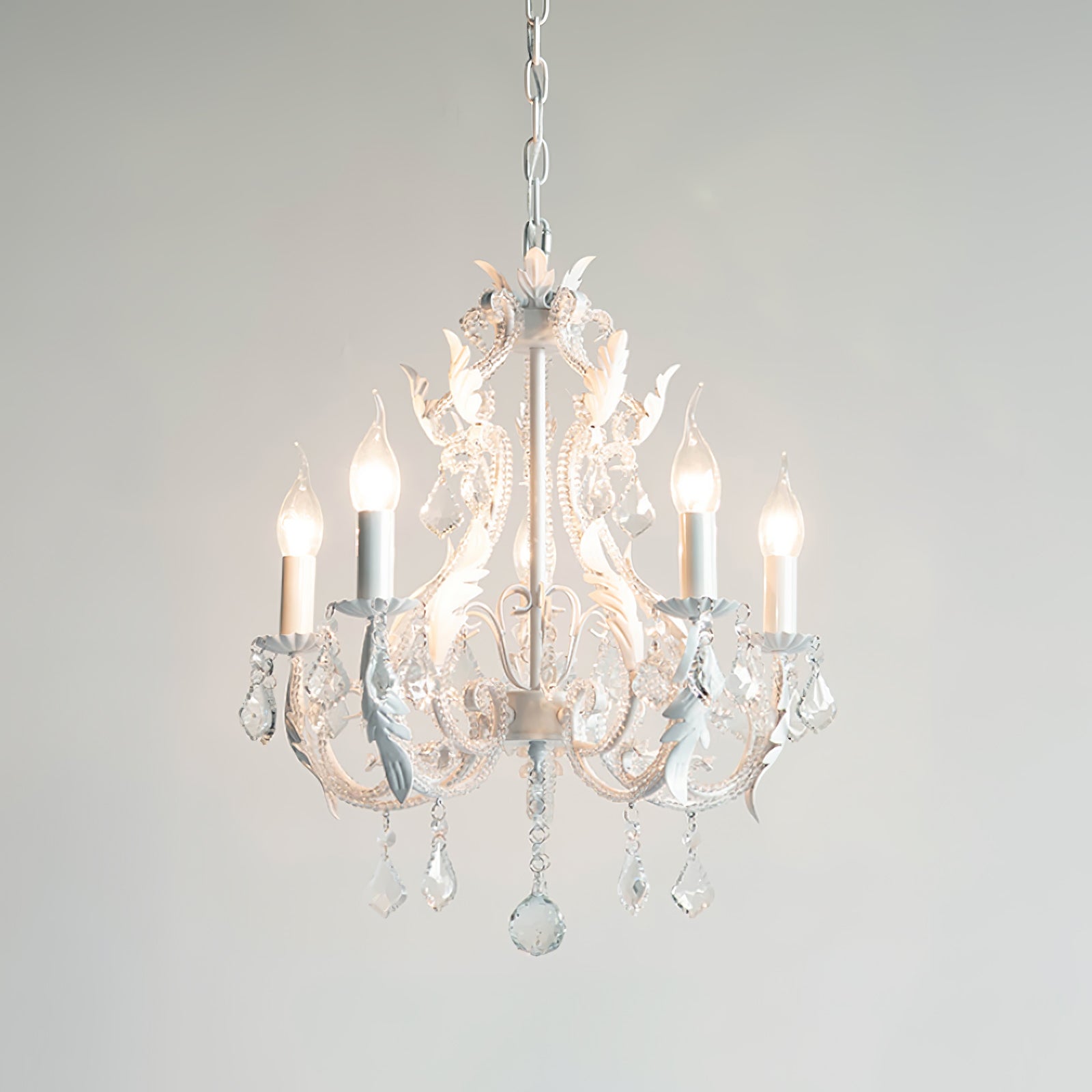 Celestira Crystal Bead Candle Chandelier