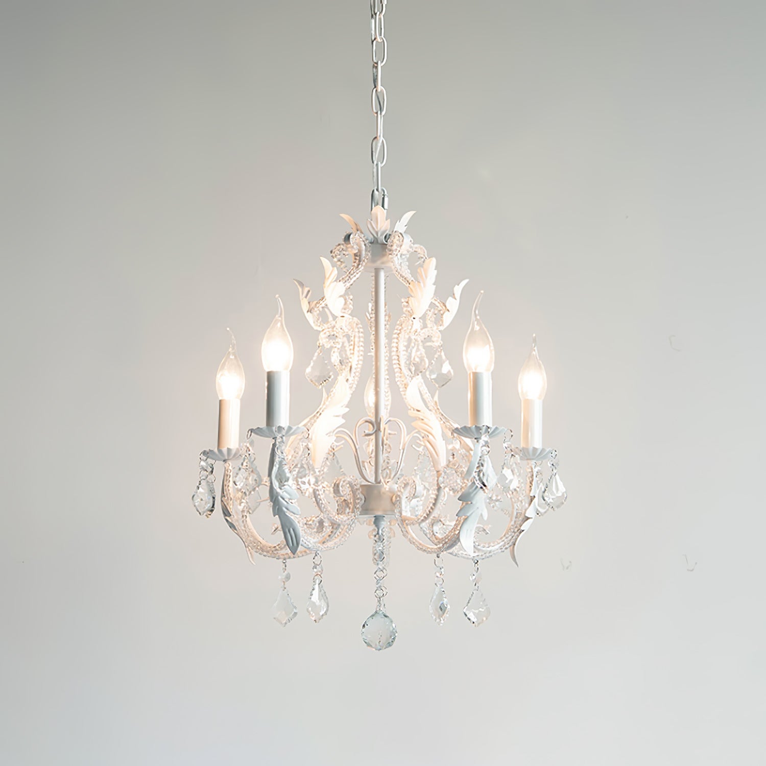 Celestira Crystal Bead Candle Chandelier