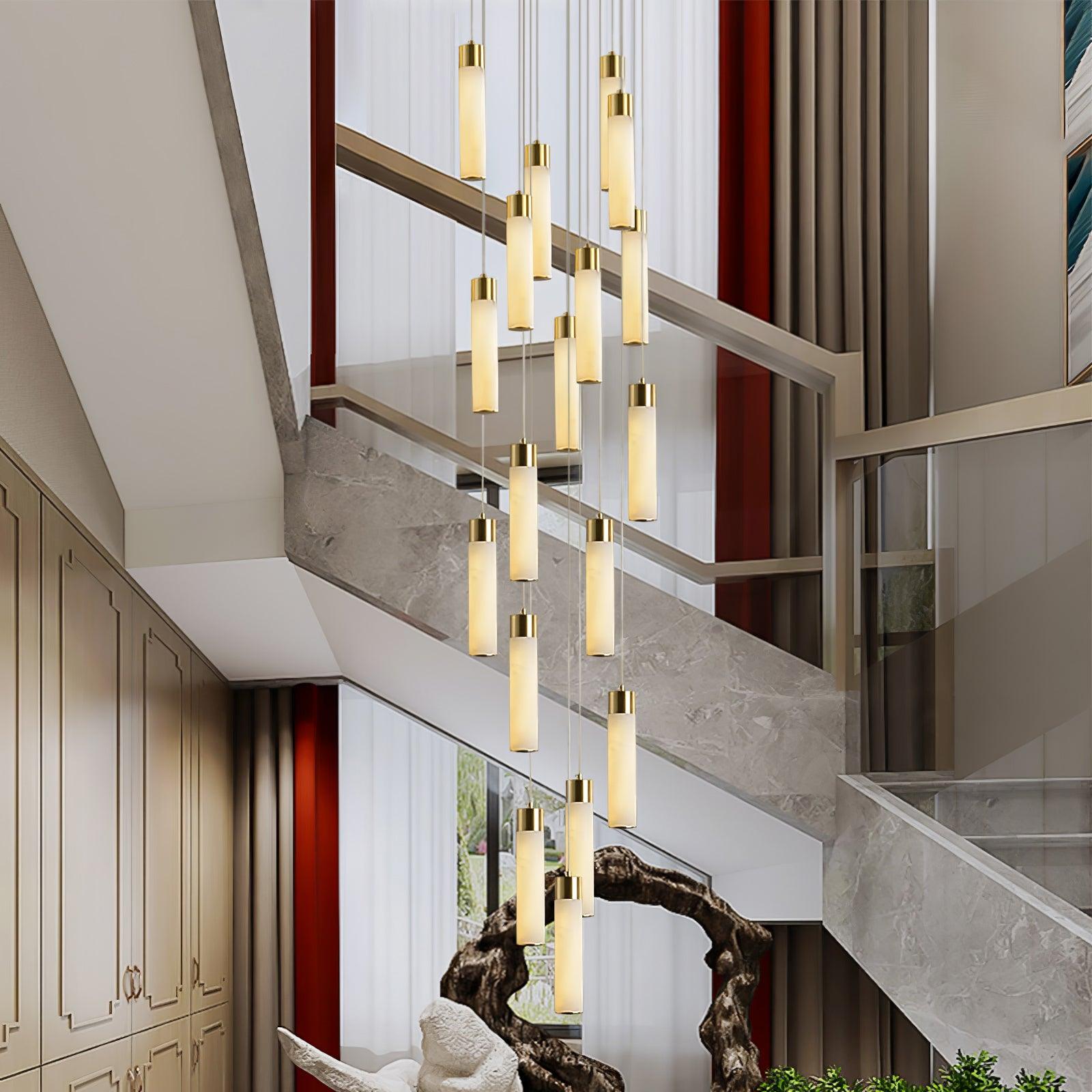 Vallén Alabaster Spiral Chandelier