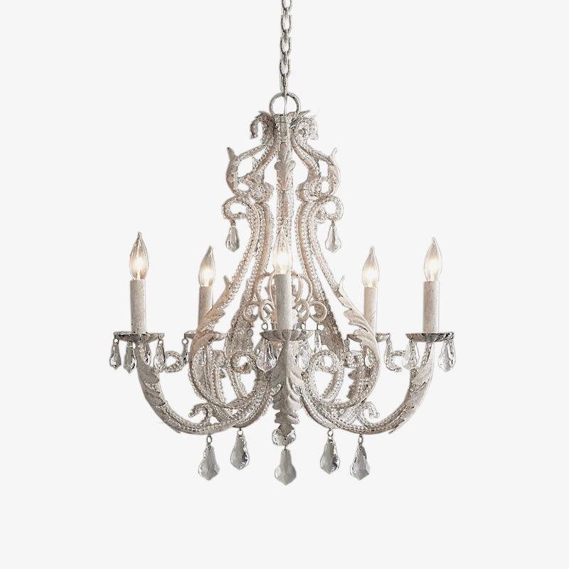 Celestira Crystal Bead Candle Chandelier