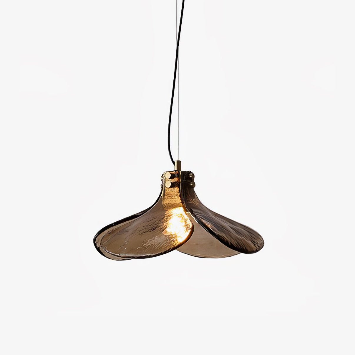 Zephyr Brass Glass Pendant