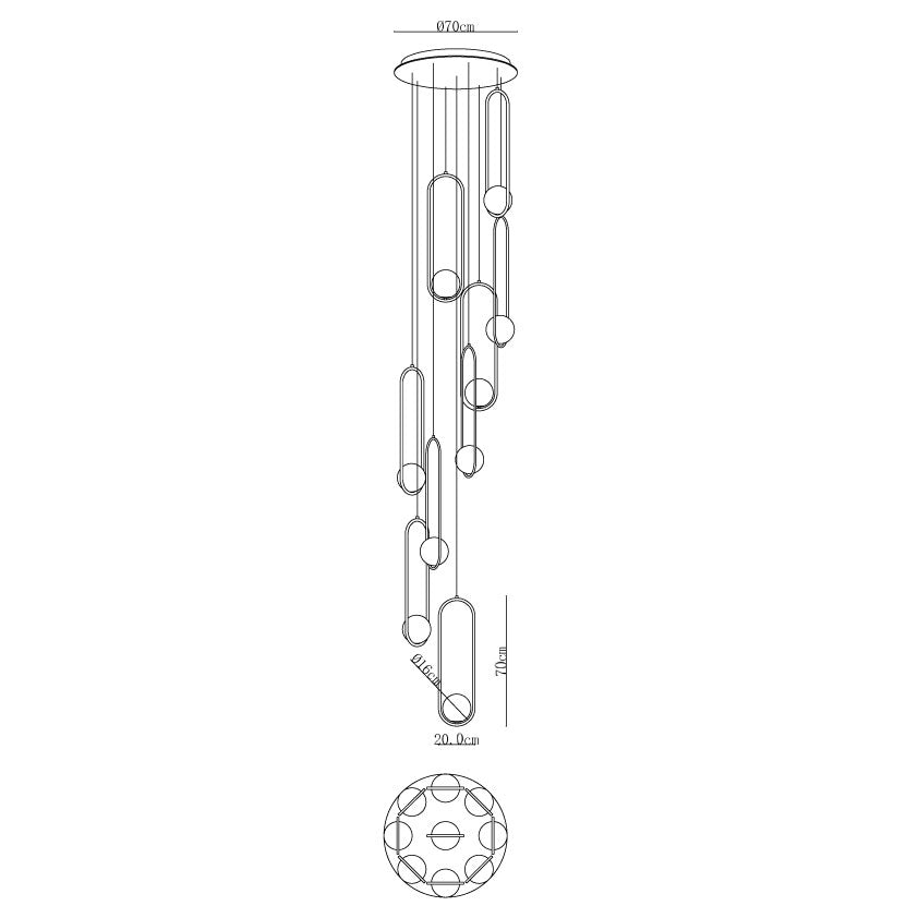 Luminara Tiered Glass Chandelier