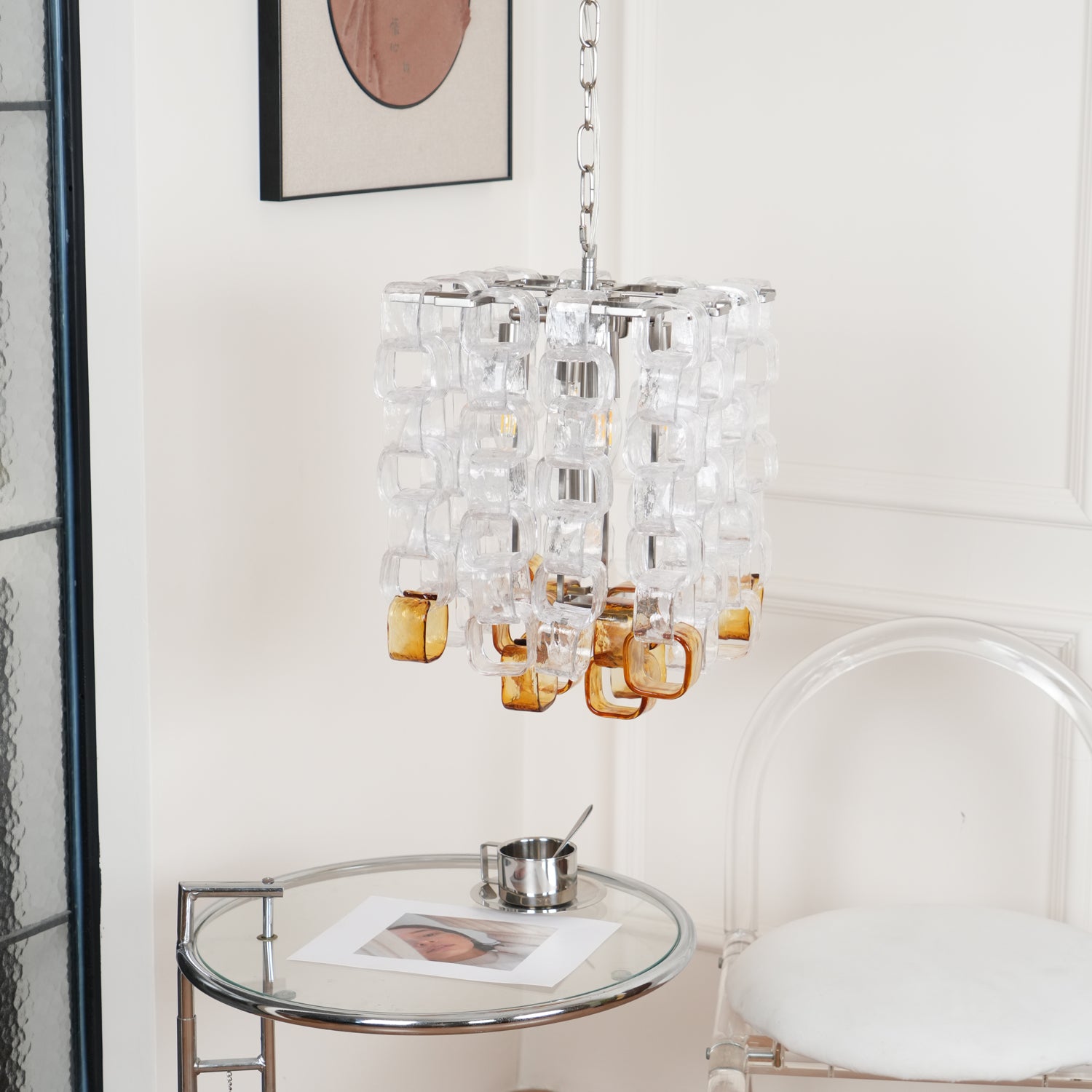 Lunaris Geometric Murano Chandelier