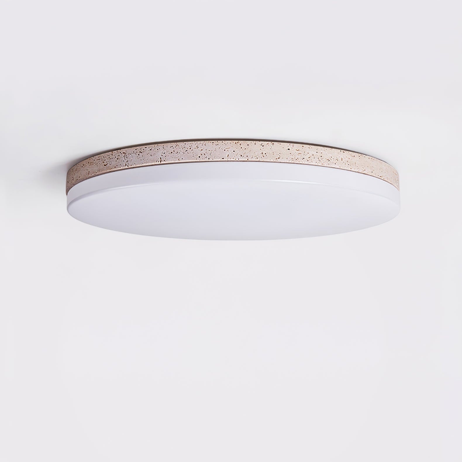 Lunara Travertine Flush Ceiling Light