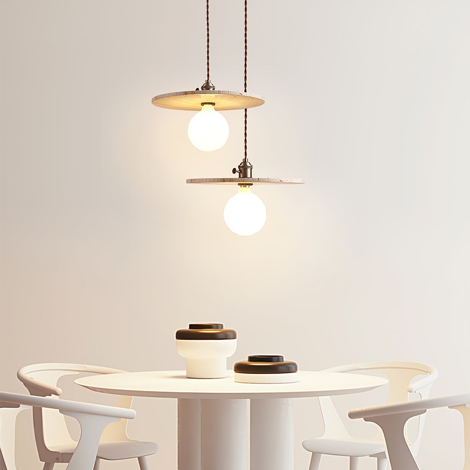 Lunaro Travertine Pendant Light