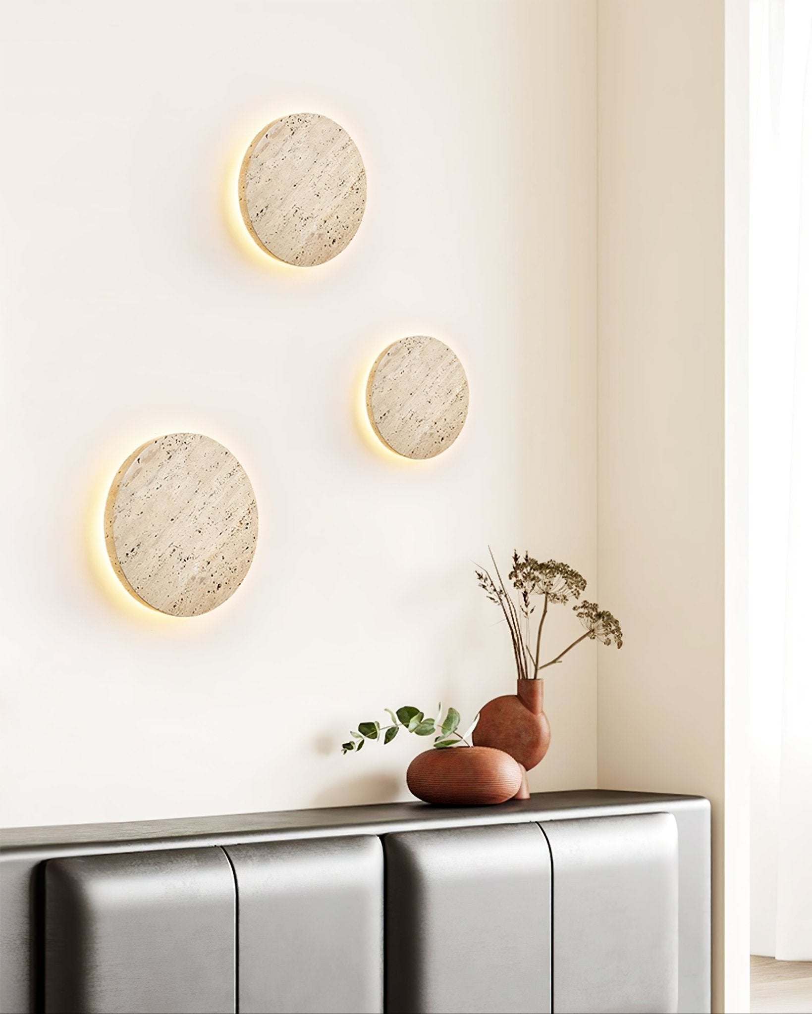 Thalira Travertine Harmony Sconce