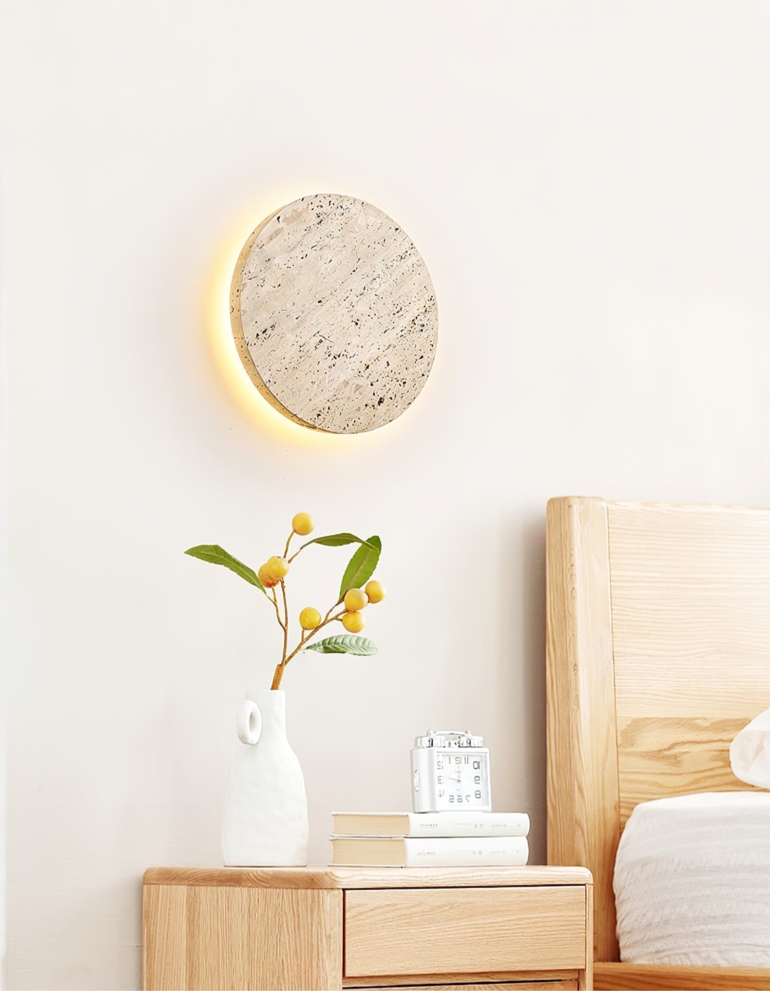 Thalira Travertine Harmony Sconce