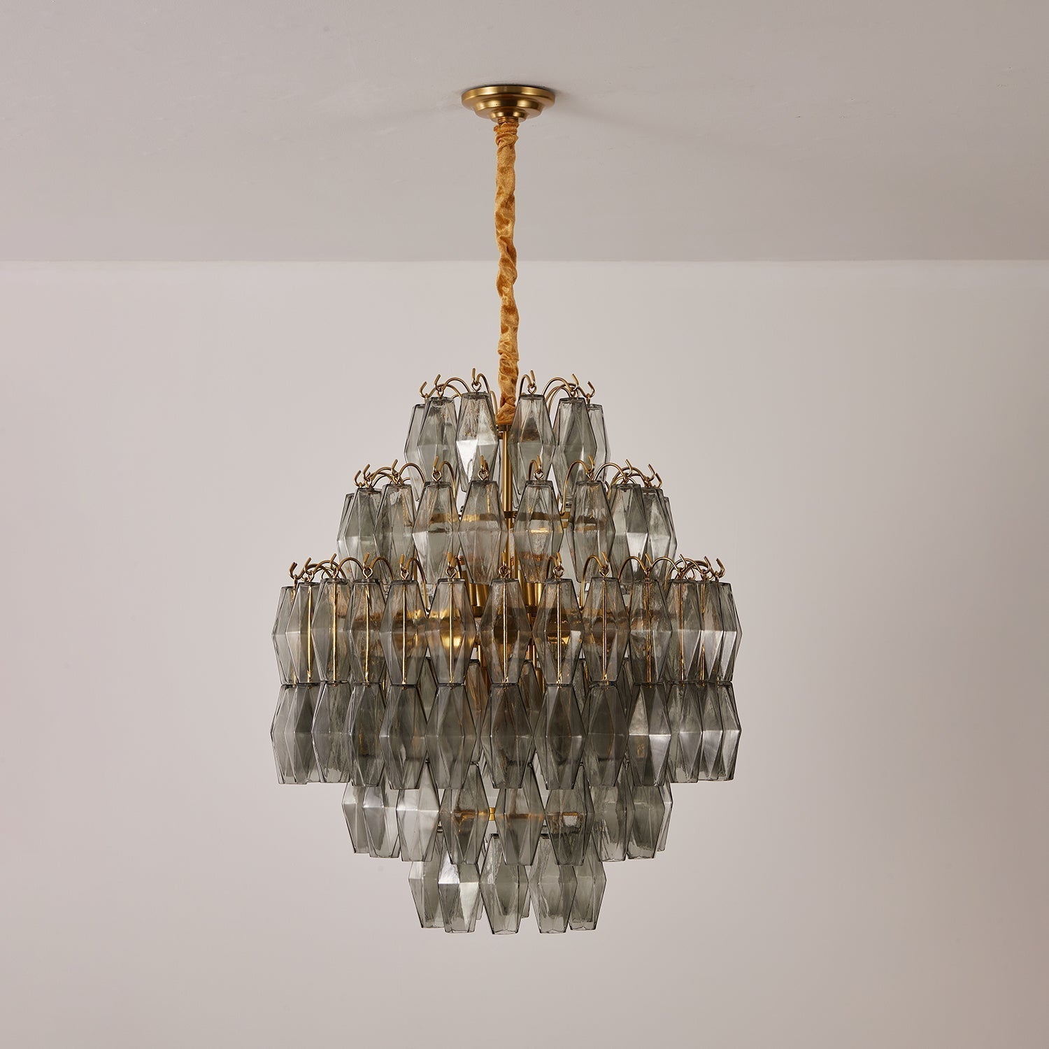 Noir Prism Glass Chandelier