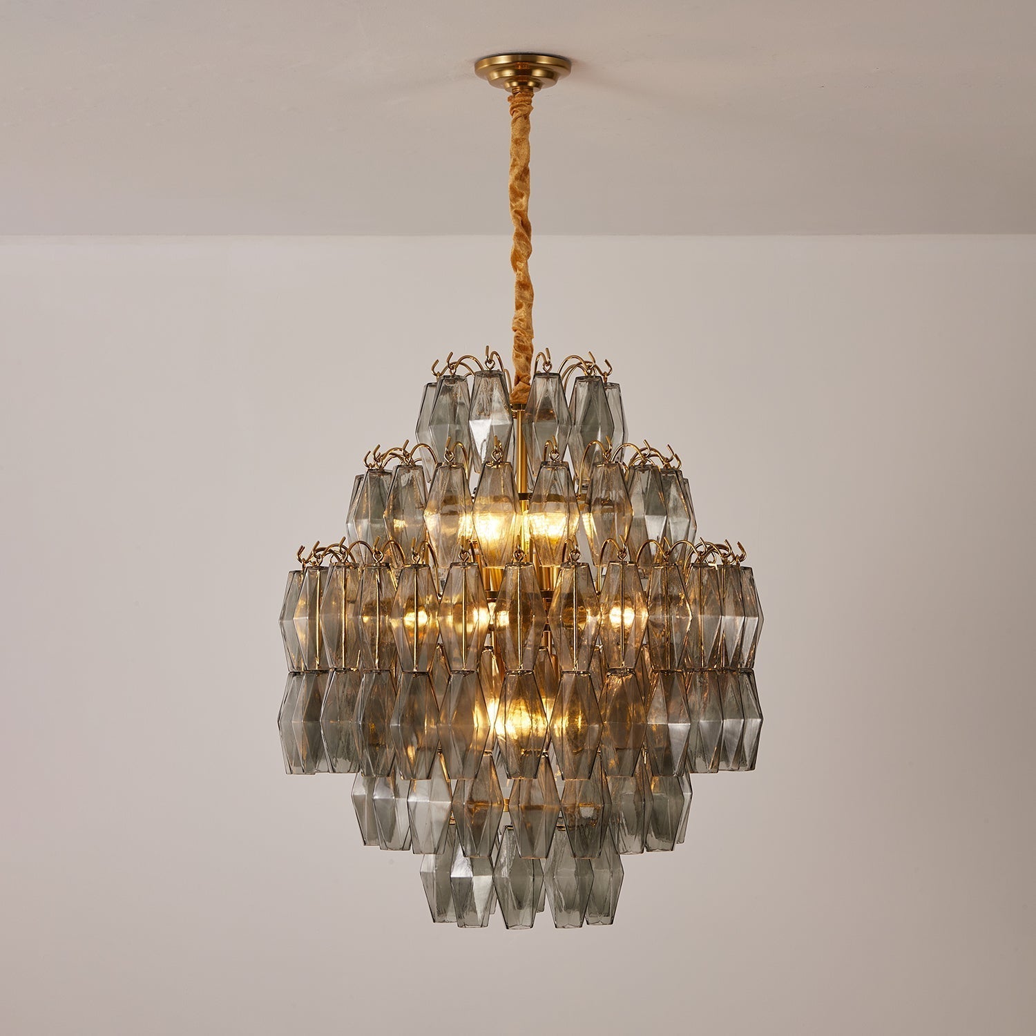 Noir Prism Glass Chandelier