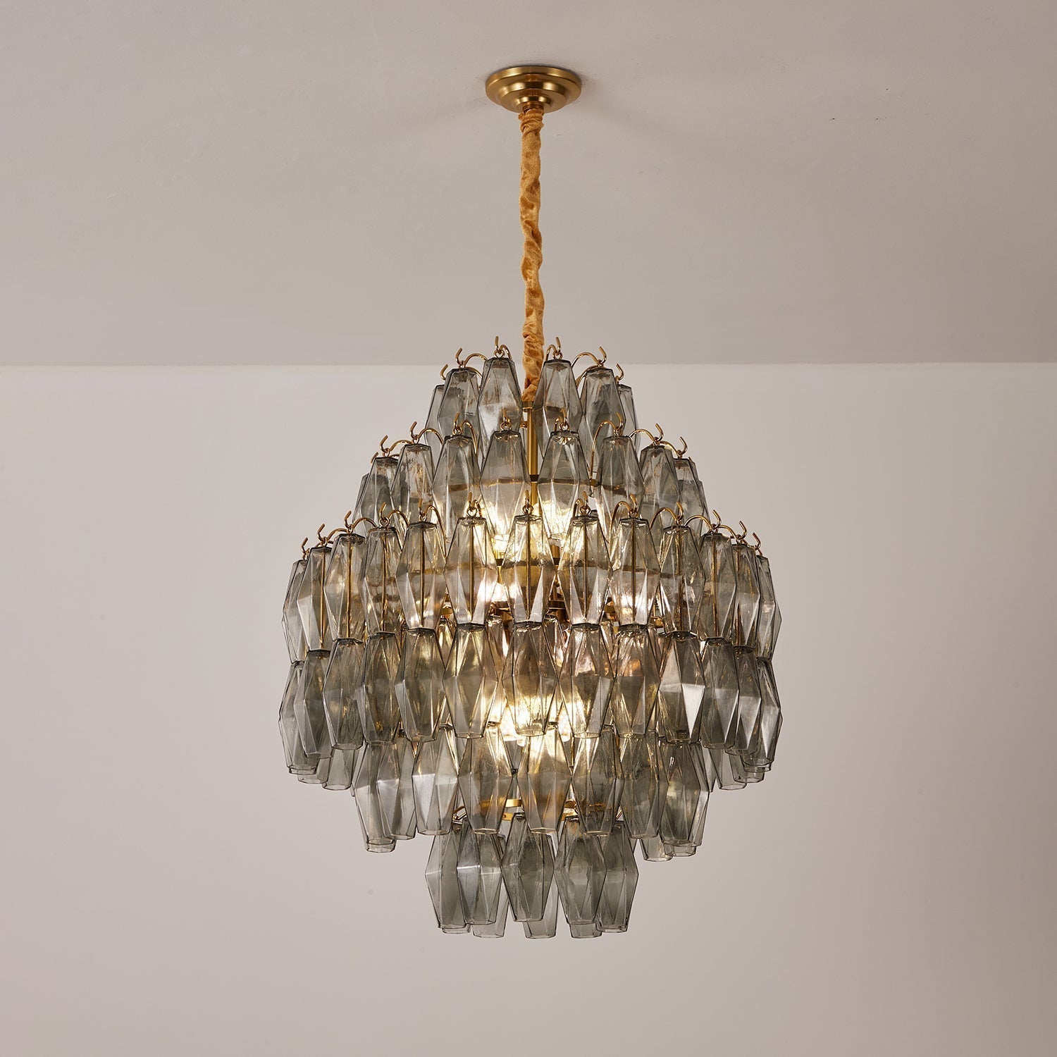 Noir Prism Glass Chandelier