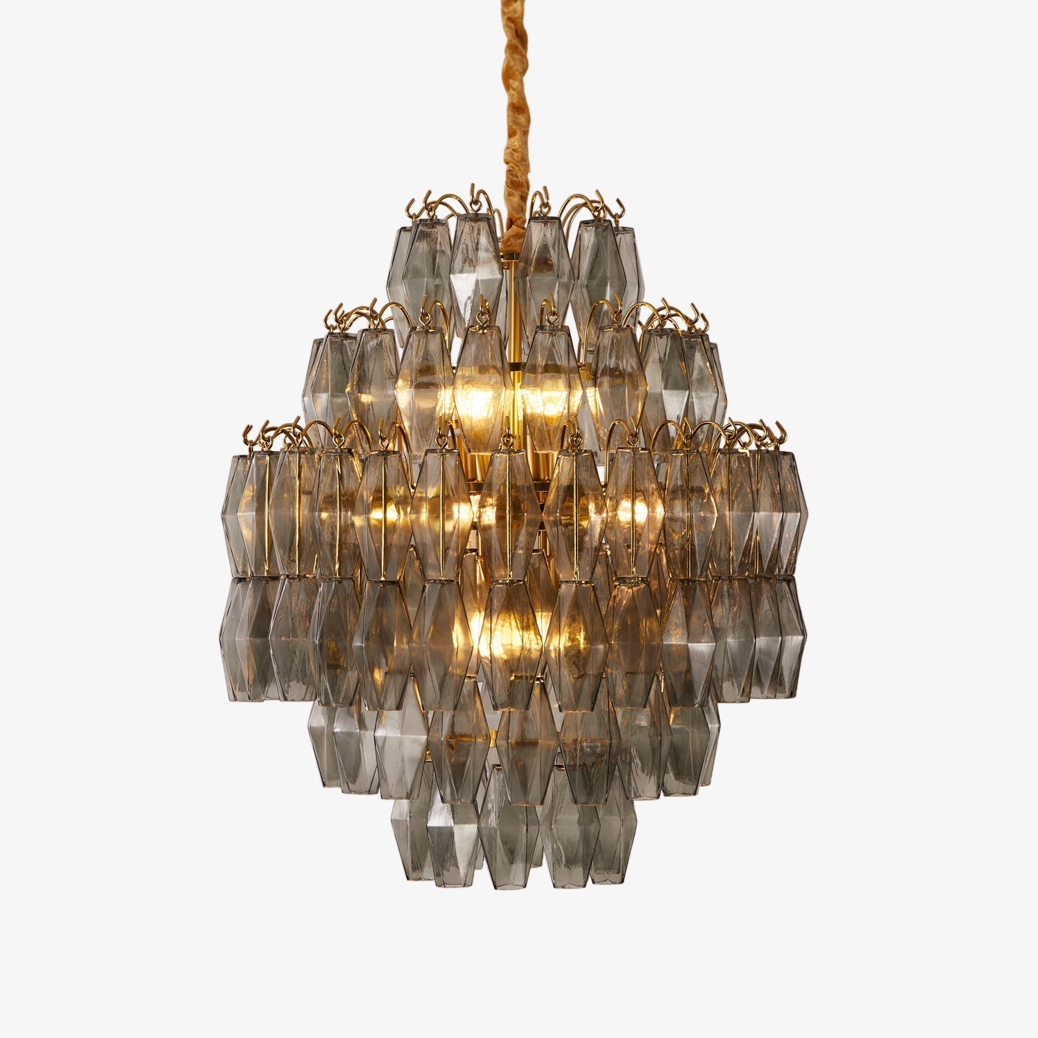 Noir Prism Glass Chandelier