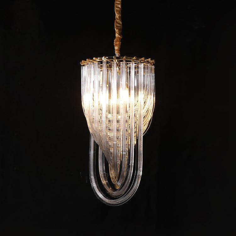 Cyrilla Curved Glass Chandelier