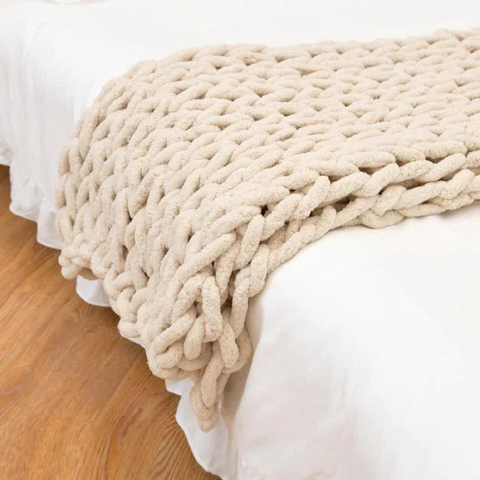 Handmade Ultra-Cozy Chunky Blanket | Perfect for Winter & Relaxing