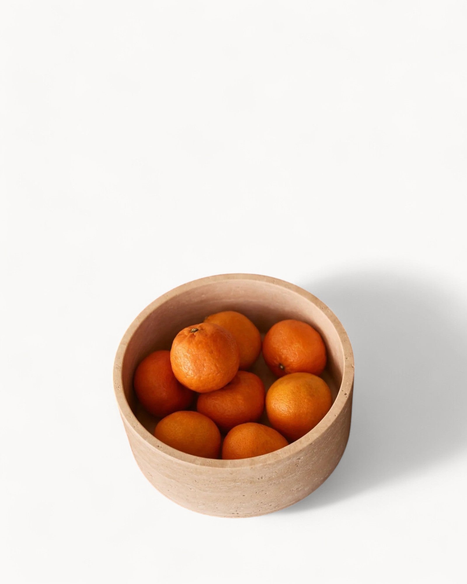 Scandinavian Handcrafted Natural Travertine Bowl