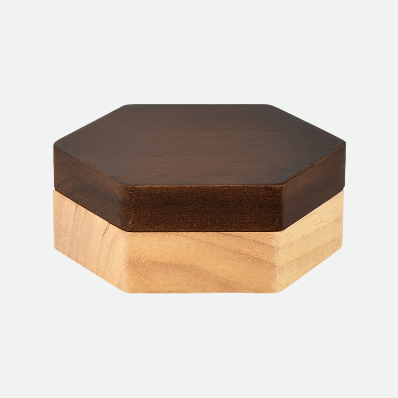 Handcrafted Two-Tone Wooden Ashtray
