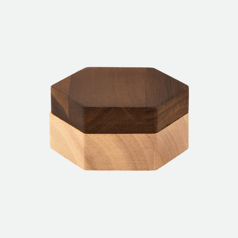 Handcrafted Two-Tone Wooden Ashtray