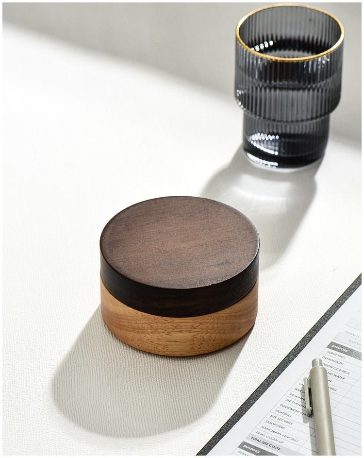 Handcrafted Two-Tone Wooden Ashtray