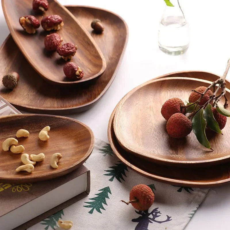 Sylvana Acacia Wood Serving Bowl Set | 5 Pieces for Snacks and Treats