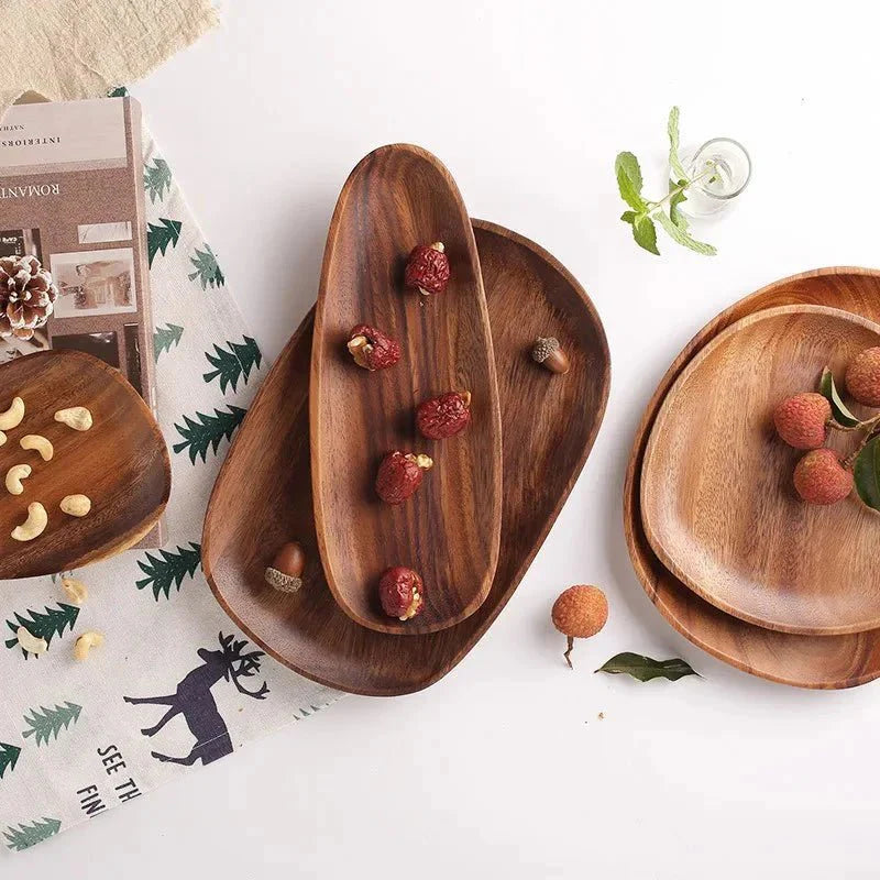 Sylvana Acacia Wood Serving Bowl Set | 5 Pieces for Snacks and Treats