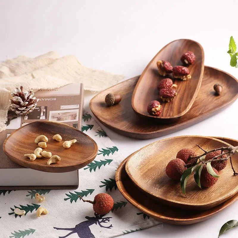 Sylvana Acacia Wood Serving Bowl Set | 5 Pieces for Snacks and Treats
