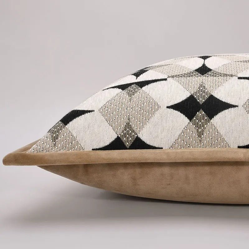 Designer Black Geometric Cushion Cover