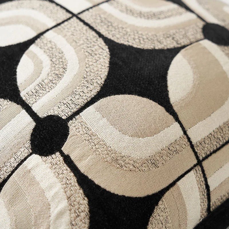 Designer Black Geometric Cushion Cover