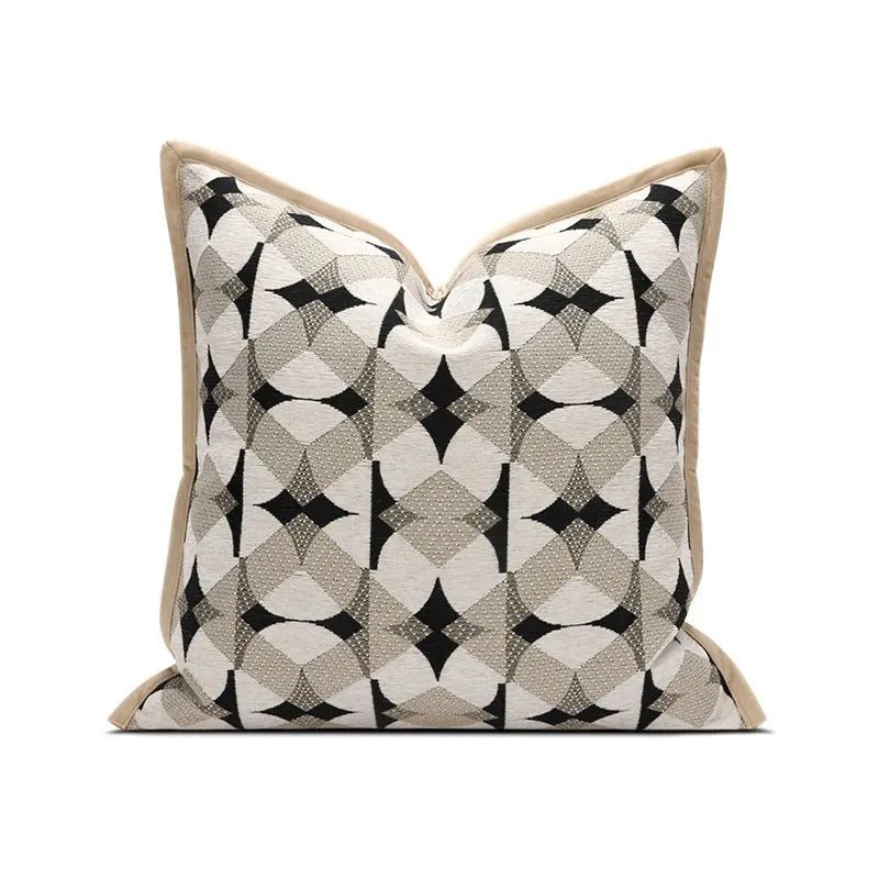 Designer Black Geometric Cushion Cover