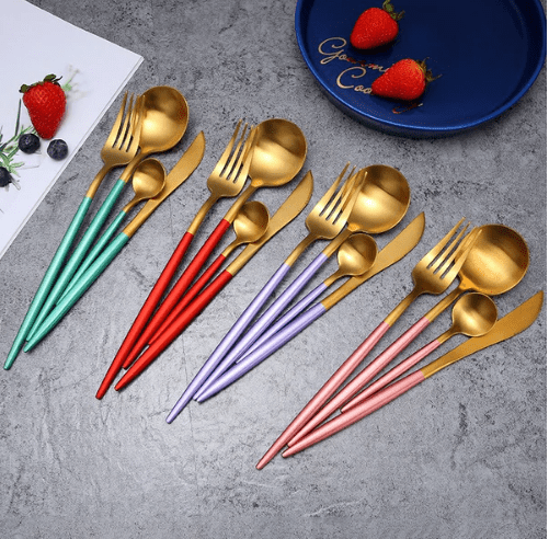 Stainless Steel Gold & Silver Elegant Dining