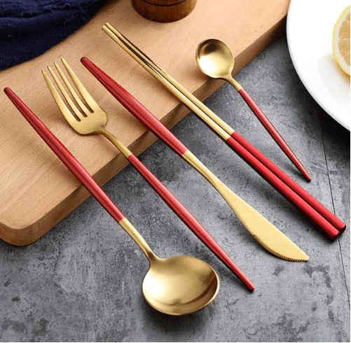 Stainless Steel Gold & Silver Elegant Dining
