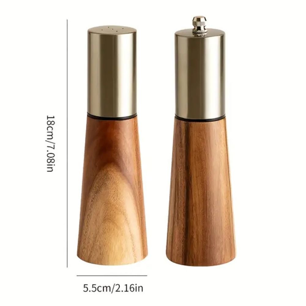 Mila House | Classic Wooden Pepper & Salt Grinder
