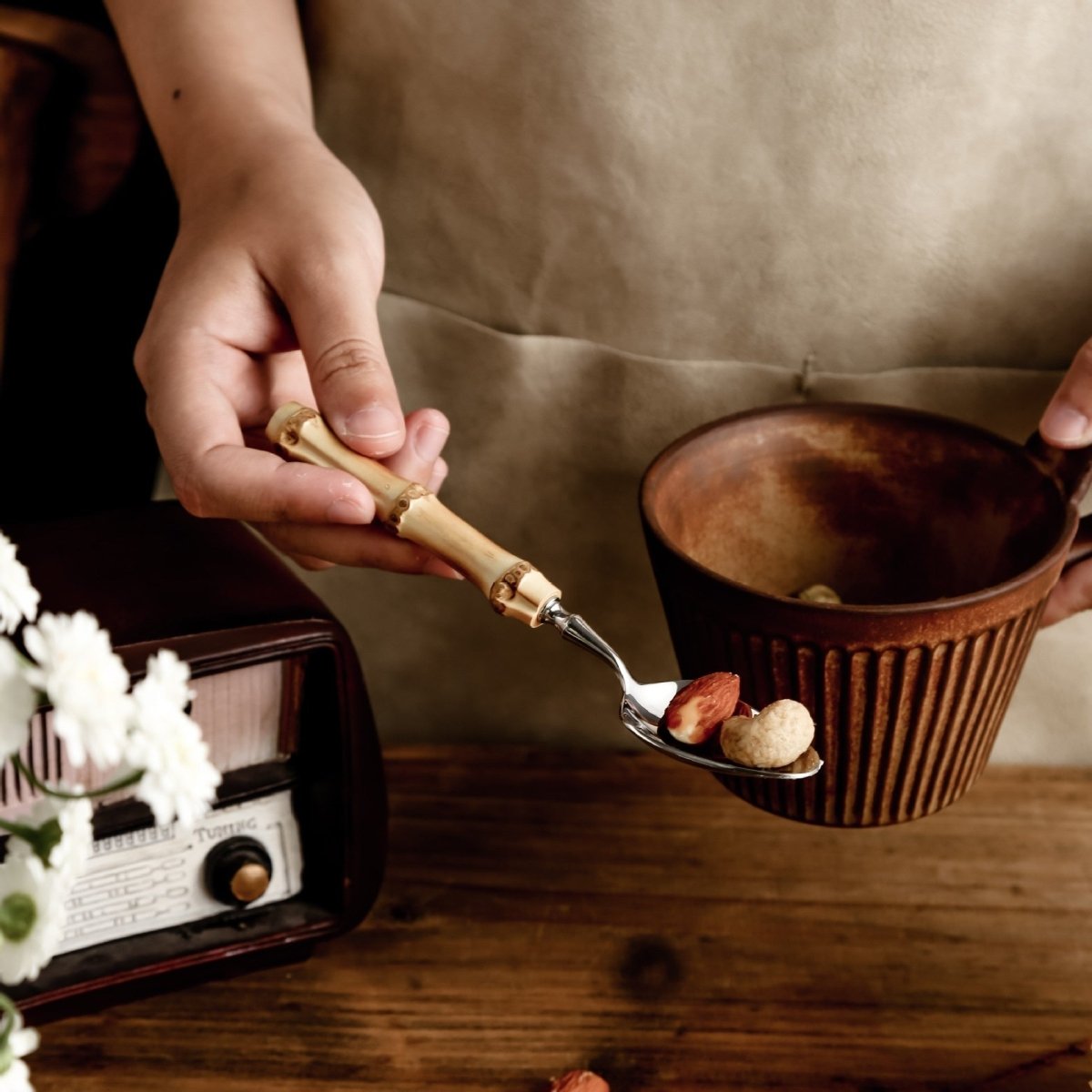 Mila’s Cutlery Set | Stainless Steel and Natural Bamboo Handles