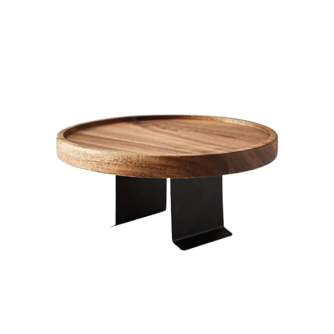 Norwegian Walnut Wood Side Table